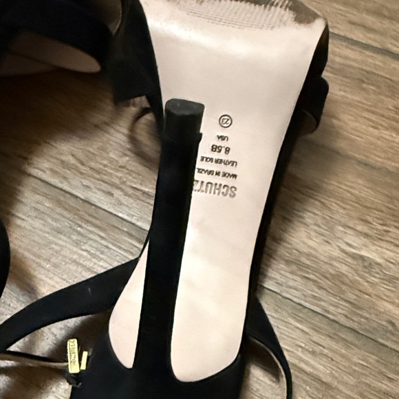 SCHUTZ Black Strappy Stiletto Heels - Picture 4 of 5